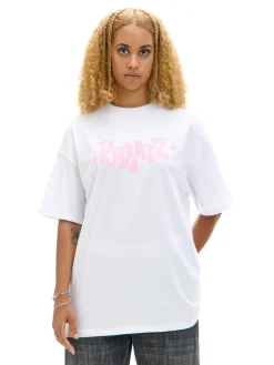Cropp Koszulki, Topy*Biała koszulka z nadrukiem Bratz biały