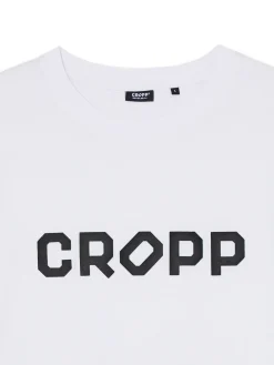 Cropp Koszulki*Biała koszulka z nadrukiem biały