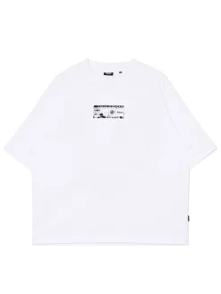 Cropp Koszulki*Biała koszulka z nadrukiem biały