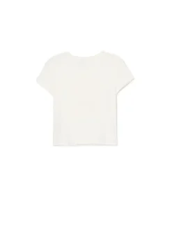 Cropp Koszulki, Topy*Biała koszulka z nadrukiem misia biały
