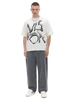 Cropp Koszulki*Biała koszulka z napisem biały