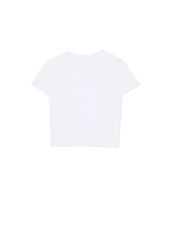 Cropp Koszulki, Topy*Biała koszulka z oryginalnym nadrukiem biały