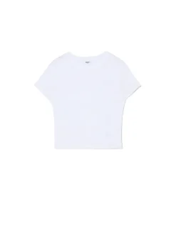 Cropp Koszulki, Topy*Biała koszulka z wiskozą biały