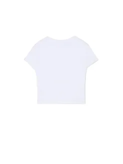 Cropp Koszulki, Topy*Biała koszulka z wiskozą biały