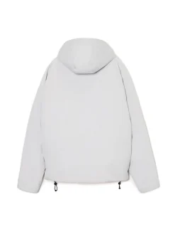 Cropp Kurtki Zimowe|Kurtki, Płaszcze*Biała kurtka puffer z kapturem jasnyszary
