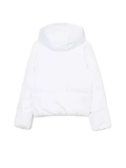 Cropp Kurtki, Płaszcze*Biała pikowana kurtka z kapturem biały