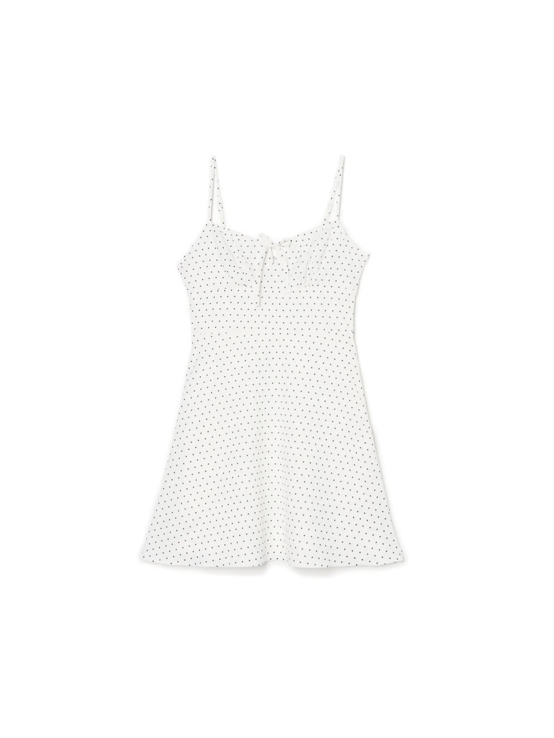 Cropp Sukienki, Kombinezony*Biała sukienka w groszki biały
