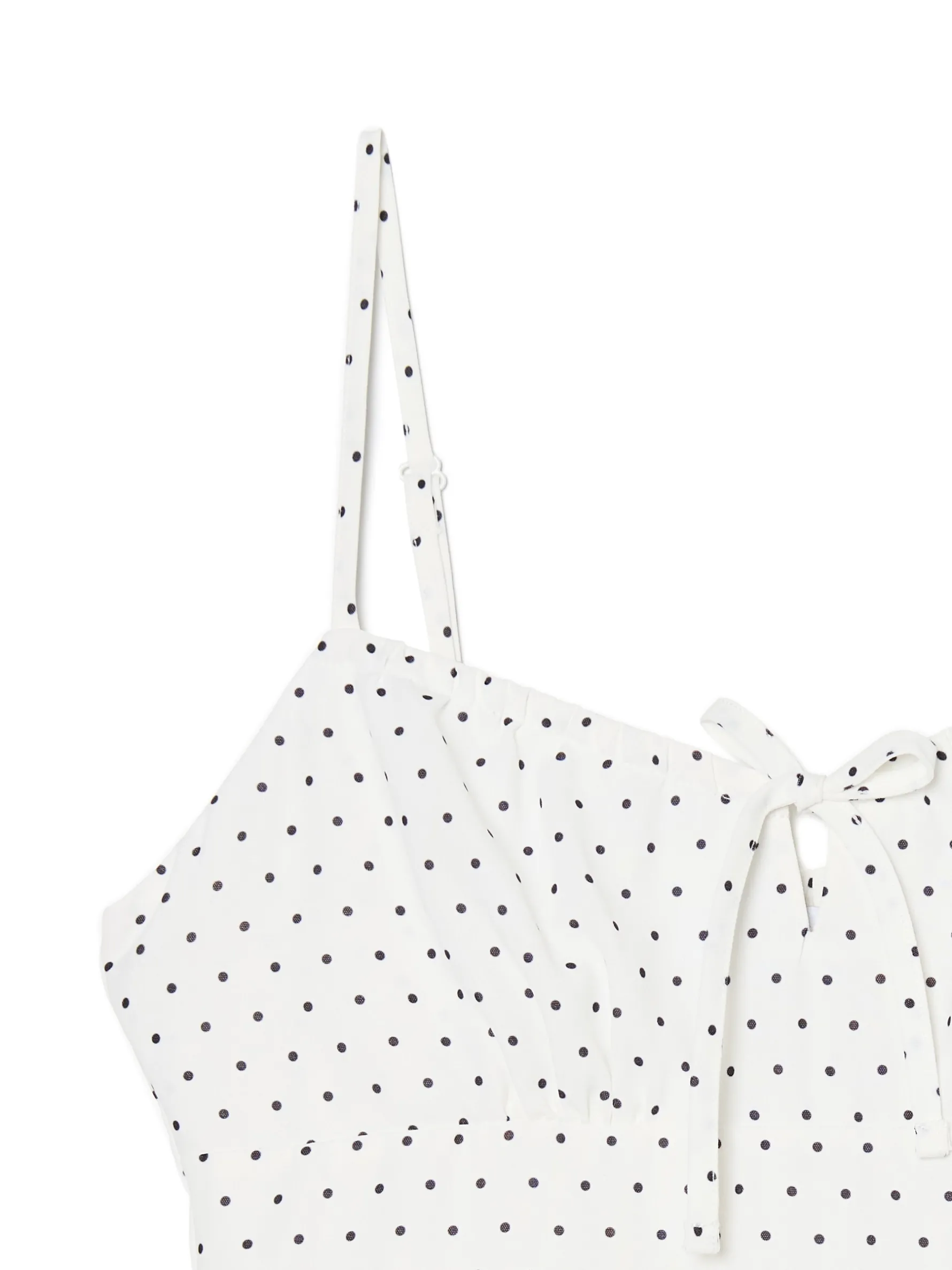 Cropp Sukienki, Kombinezony*Biała sukienka w groszki biały