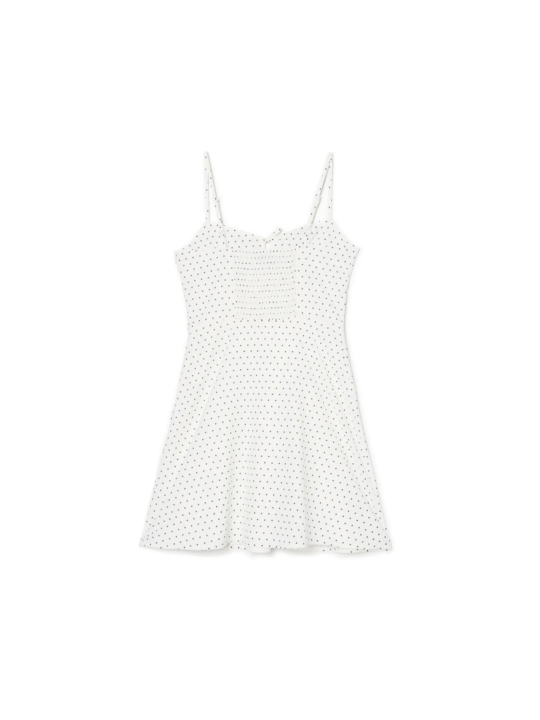 Cropp Sukienki, Kombinezony*Biała sukienka w groszki biały