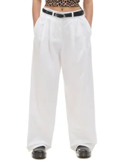 Cropp Spodnie*Białe spodnie wide leg biały