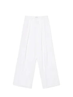 Cropp Spodnie*Białe spodnie wide leg biały