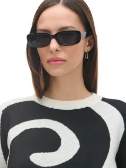 Cropp Swetry*Biało-czarny sweter kremowy