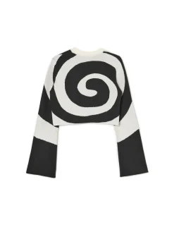 Cropp Swetry*Biało-czarny sweter kremowy