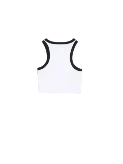 Cropp Koszulki, Topy*Biało-czarny top biały