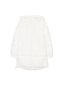 Cropp Kurtki, Płaszcze*pikowany płaszcz z kapturem biały