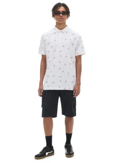 Cropp Koszulki*T-shirt polo z rybkami biały