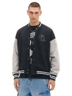 Cropp Bluzy*Bluza college na zatrzaski czarny