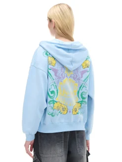 Cropp Unisex|Unisex*Bluza hoodie z kolorowym nadrukiem UNISEX błękitny