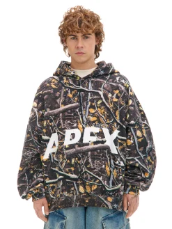 Cropp Bluzy*Bluza hoodie z leśnym nadrukiem biały