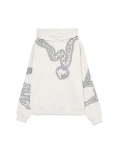 Cropp Unisex|Unisex*Bluza hoodie z motywem łańcucha UNISEX jasnyszary