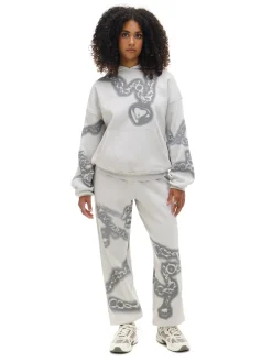 Cropp Unisex|Unisex*Bluza hoodie z motywem łańcucha UNISEX jasnyszary