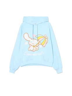Cropp Bluzy*Bluza hoodie z nadrukiem Cinnamoroll błękitny