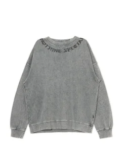 Cropp Bluzy*Bluza z efektem sprania i napisem jasnyszary