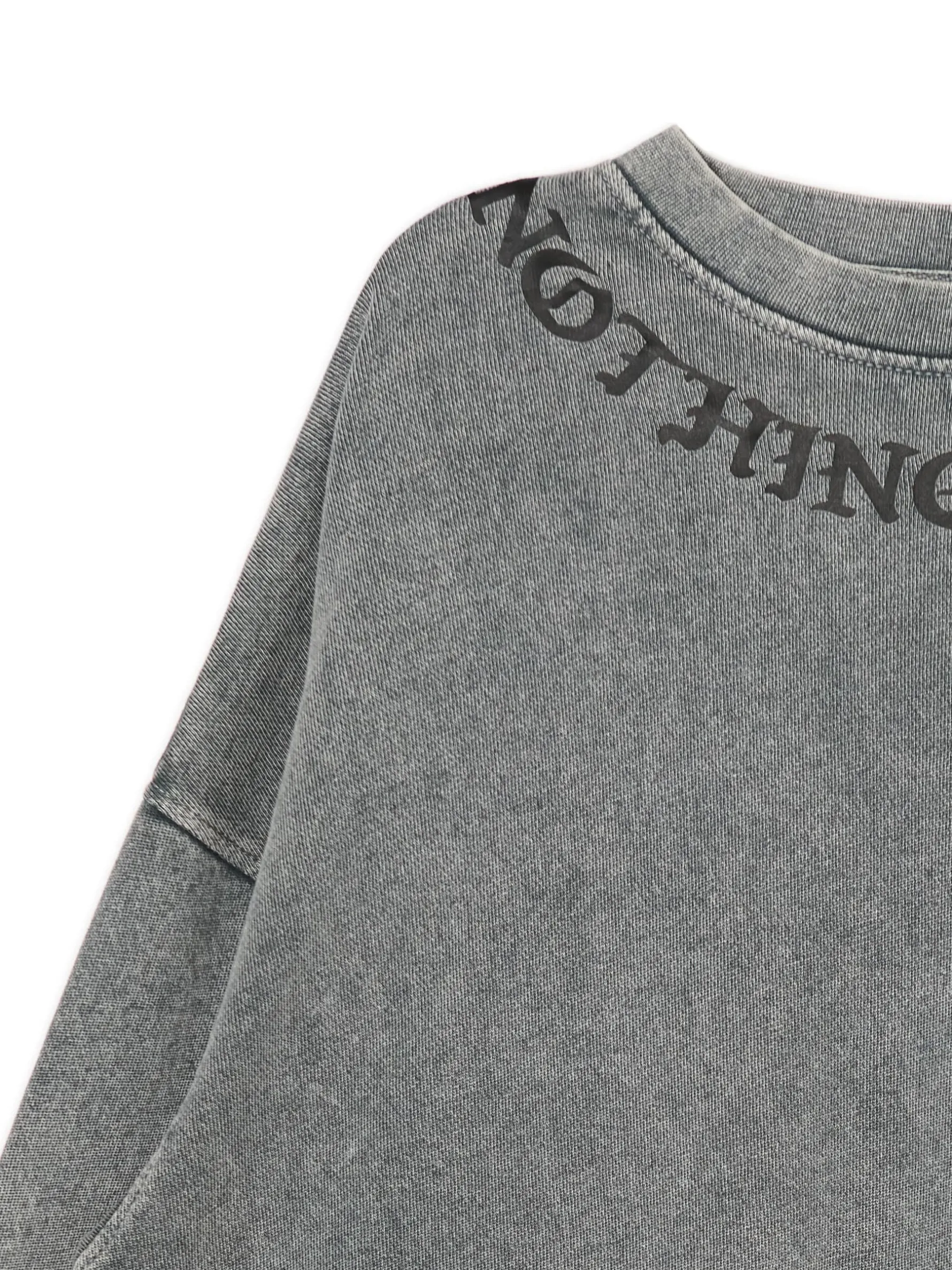 Cropp Bluzy*Bluza z efektem sprania i napisem jasnyszary