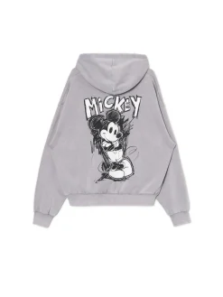 Cropp Bluzy*Bluza z kapturem Mickey Mouse jasnyszary