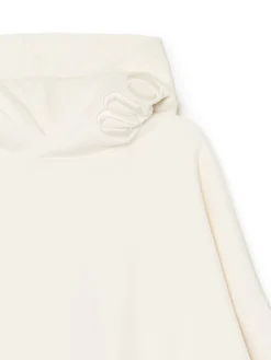 Cropp Bluzy*Bluza z kapturem z naszywkami kremowy