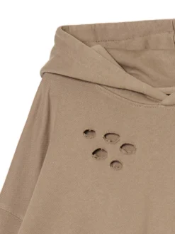 Cropp Bluzy*Bluza z kapturem z ozdobnymi wycięciami beżowy