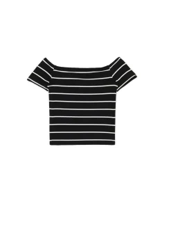 Cropp Koszulki, Topy*Bluzka z dodatkiem wiskozy czarny