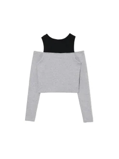 Cropp Koszulki, Topy*Bluzka z topem szary