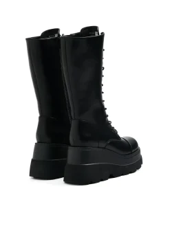 Cropp Botki, Trzewiki*Botki z imitacji skóry na platformie czarny