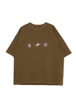 Cropp Koszulki*Brązowa koszulka z nadrukiem brązowy