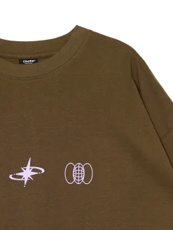 Cropp Koszulki*Brązowa koszulka z nadrukiem brązowy