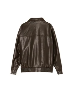 Cropp Kurtki, Płaszcze*Brązowa kurtka bomber z efektem znoszenia brązowy