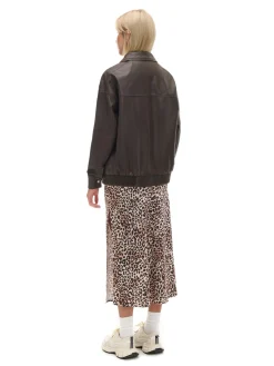 Cropp Kurtki, Płaszcze*Brązowa kurtka bomber z efektem znoszenia brązowy