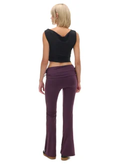 Cropp Spodnie|Sety*Burgundowe dresy z ozdobną zakładką fioletowy