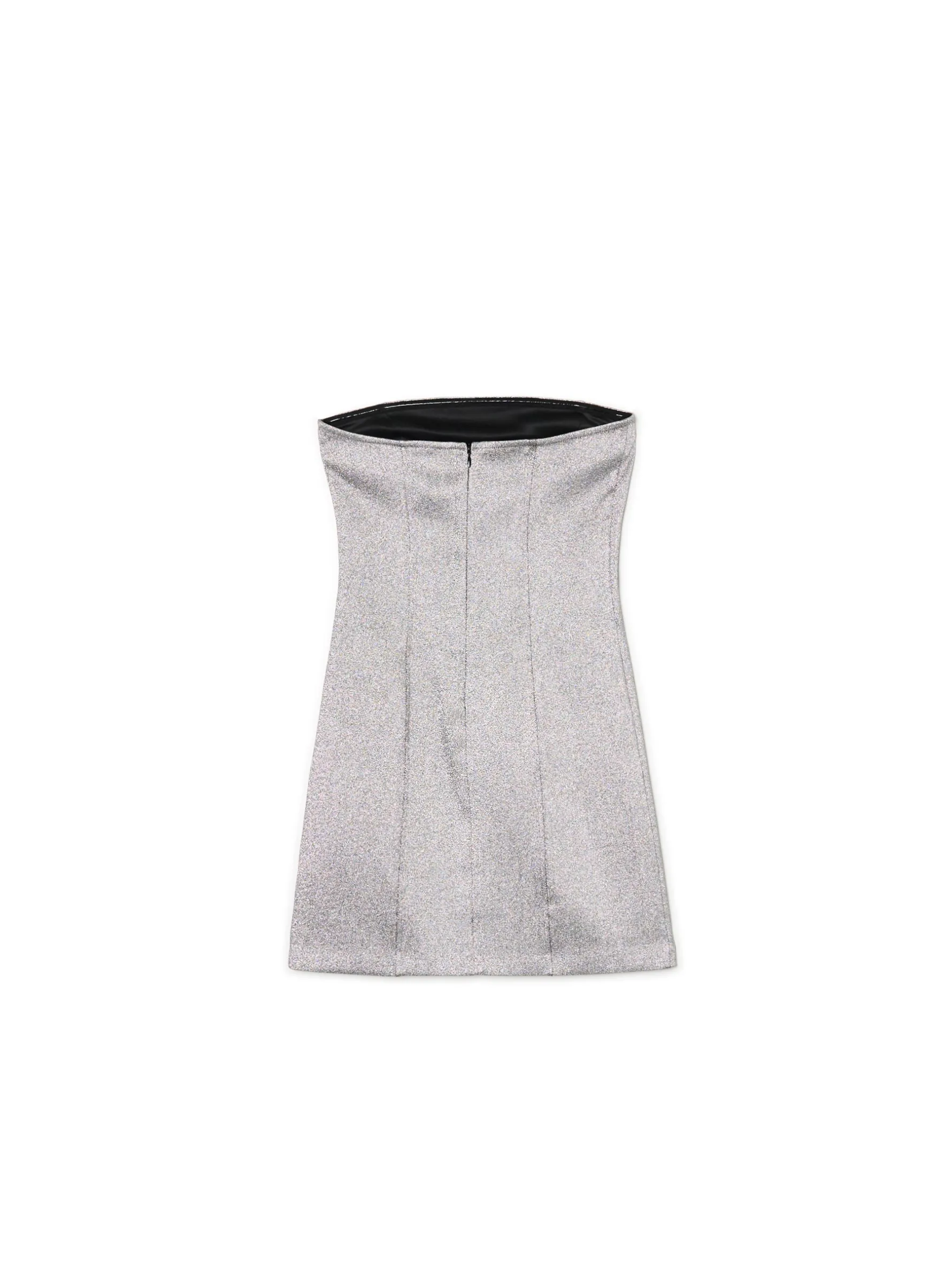 Cropp Sukienki, Kombinezony*Błyszcząca sukienka mini z wiskozą beżowy