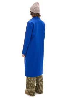 Cropp Kurtki, Płaszcze*Chabrowy długi płaszcz niebieski