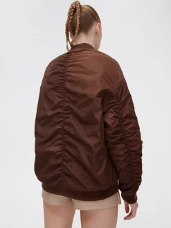 Cropp Kurtki, Płaszcze*Ciemnobrązowa kurtka bomber brązowy