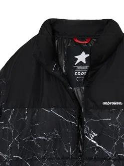 Cropp Kurtki Zimowe|Kurtki, Płaszcze*Ciemnoszara kurtka puffer z nadrukiem szary