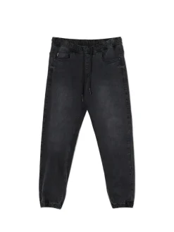 Cropp Jeansy*Ciemnoszare jeansowe joggery szary