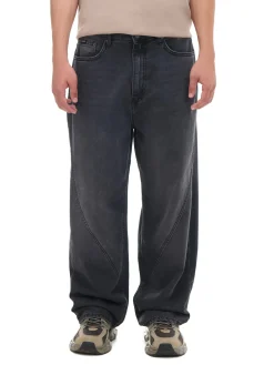 Cropp Jeansy|Baggy*Ciemnoszare jeansy super baggy szary