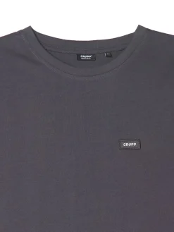 Cropp Koszulki*Ciemno t-shirt z aplikacją szary