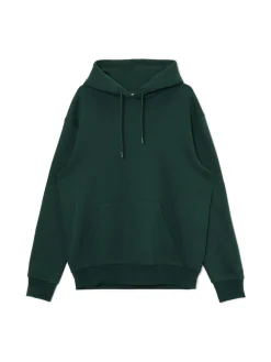 Cropp Bluzy*Ciemnozielona bluza regular z kapturem zielony