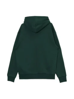 Cropp Bluzy*Ciemnozielona bluza regular z kapturem zielony