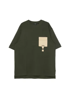 Cropp Koszulki*Ciemnozielona koszulka z kieszenią zielony