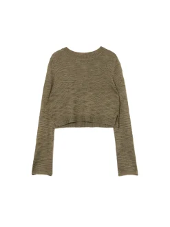 Cropp Swetry*Ciemno krótki sweter zielony